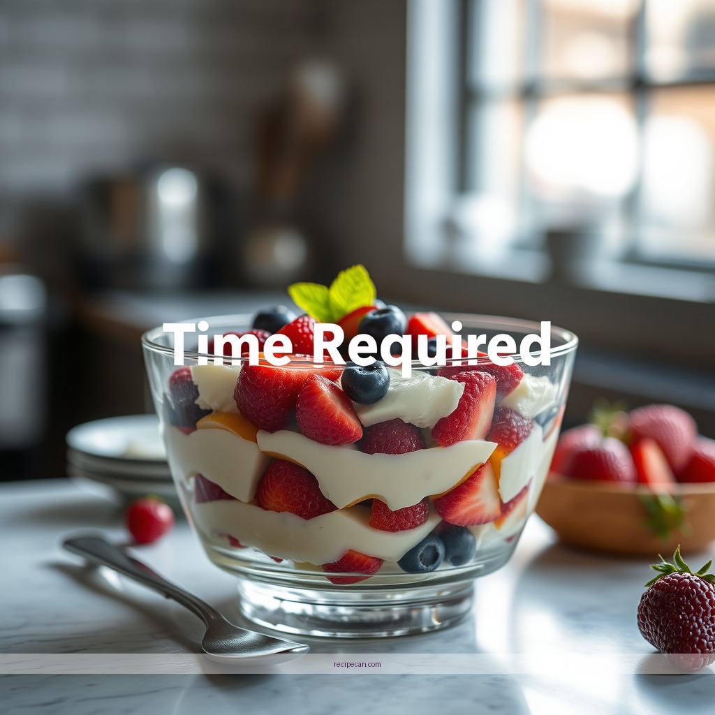 Time Required - fruit trifle recipe