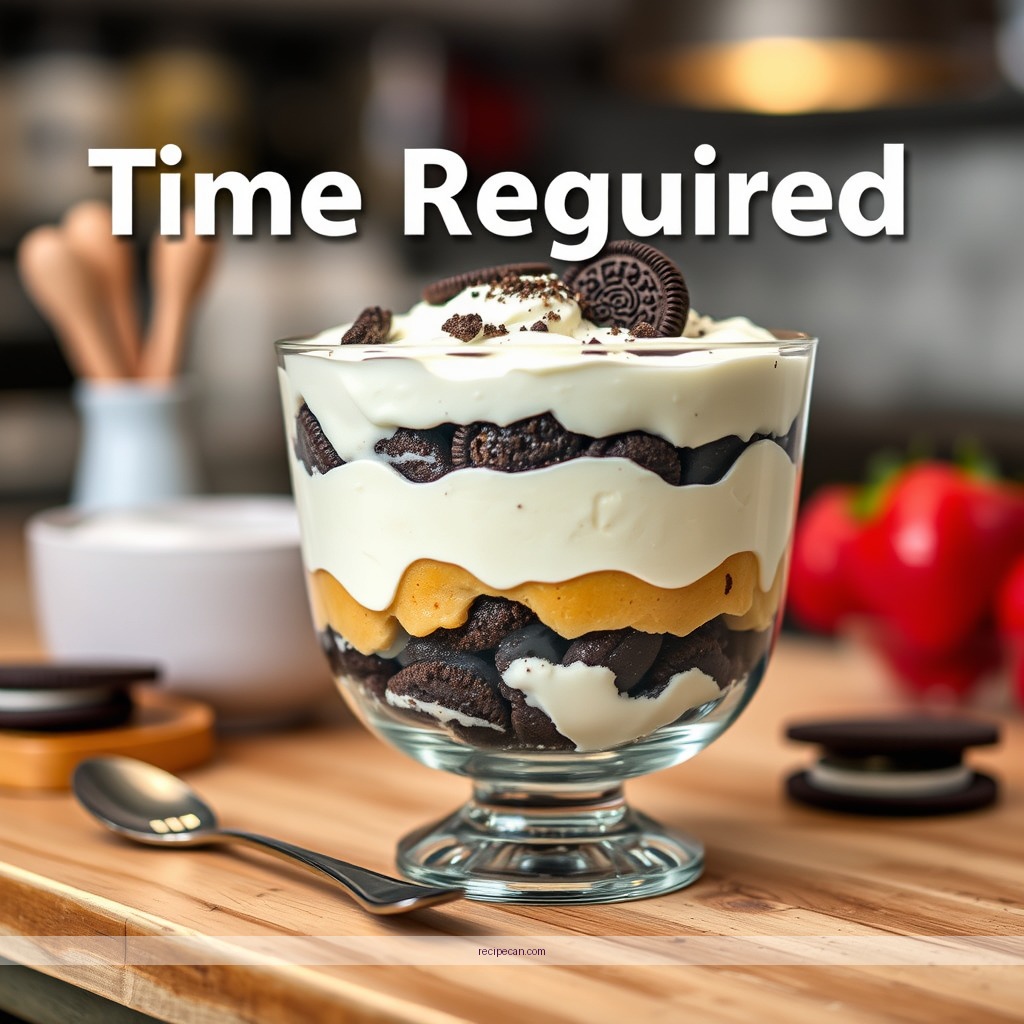 Time Required - oreo trifle dessert recipe