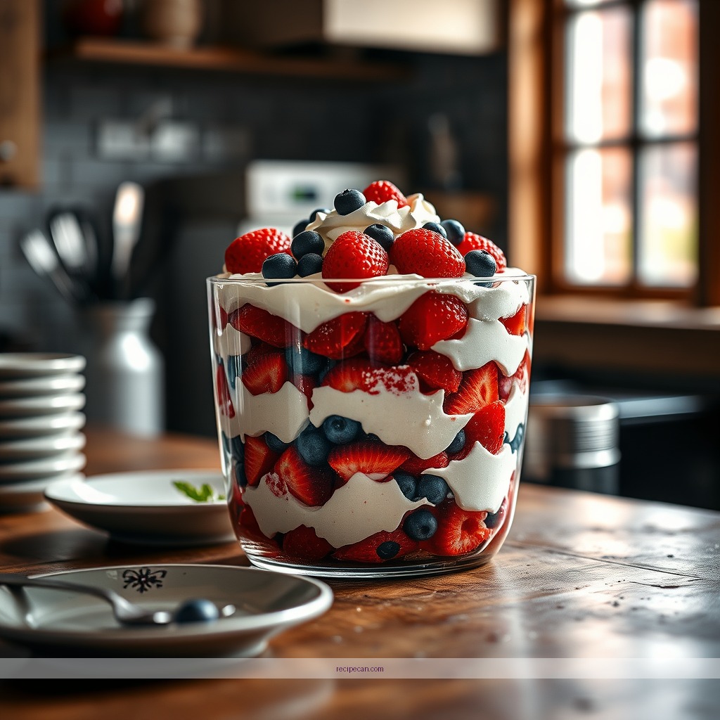 Time Required - red white and blue trifle recipe