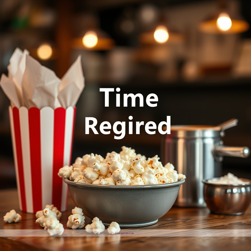 Time Required - popcorn and marshmallow recipe