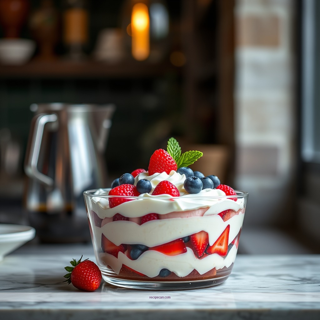 Time Required - red white blue trifle recipe