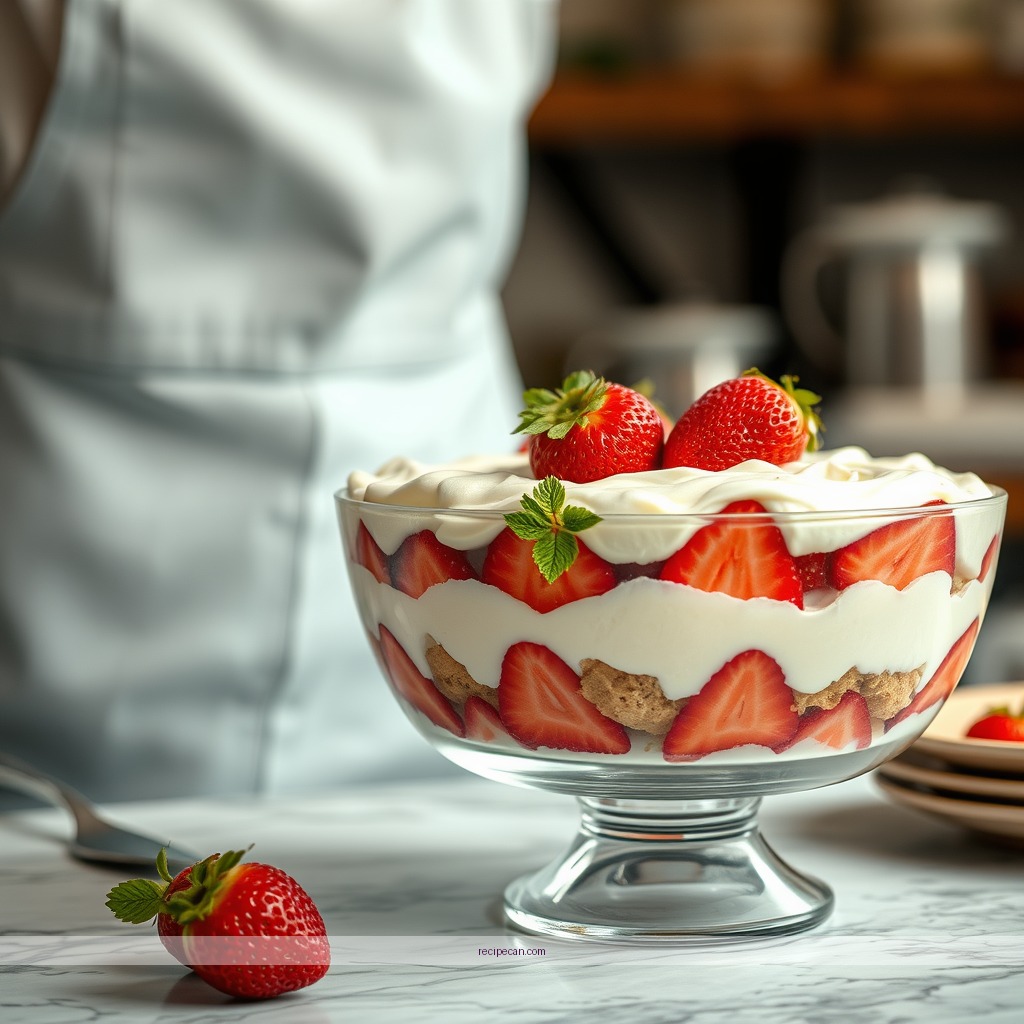 Time Required - recipe for strawberry angel food trifle