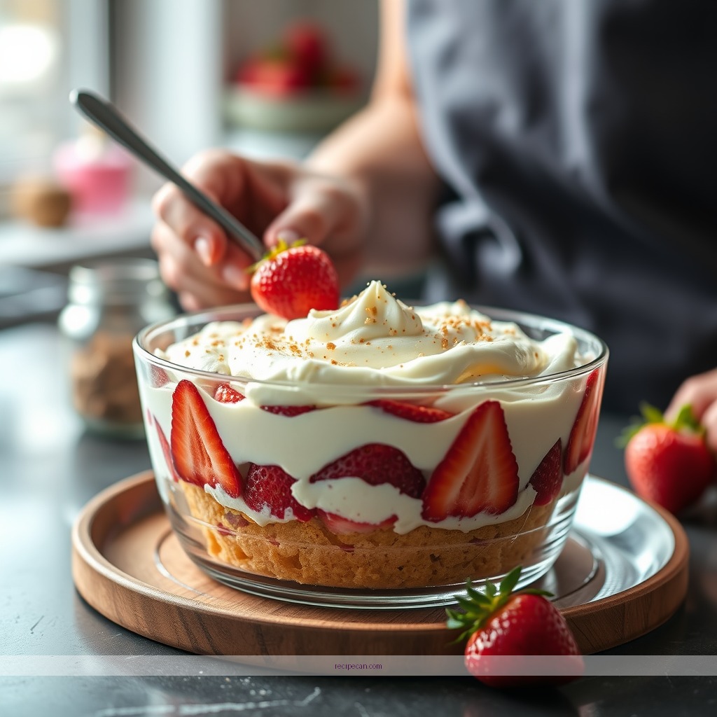 Time Required - recipe for strawberry trifle with cream cheese