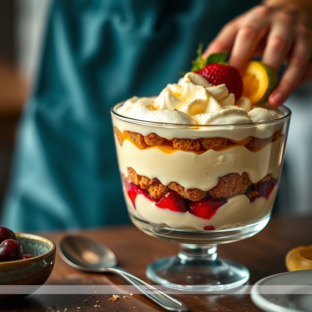 Time Required - recipe for trifle with jelly and custard