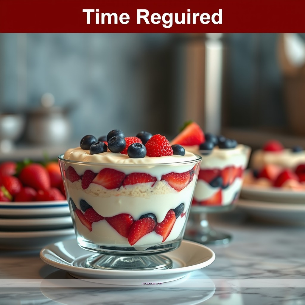 Time Required - recipe red white and blue trifle dessert