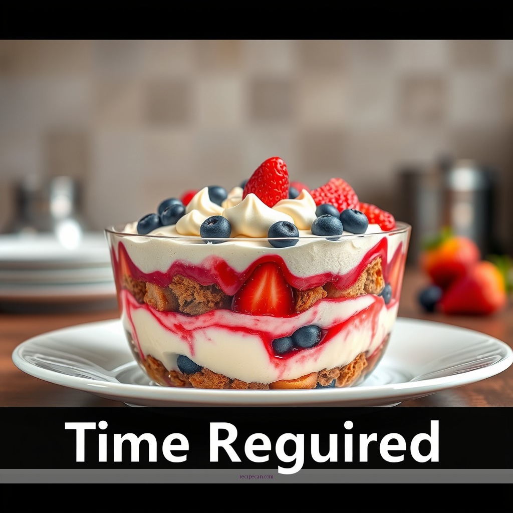 Time Required - red white and blue trifle dessert recipes