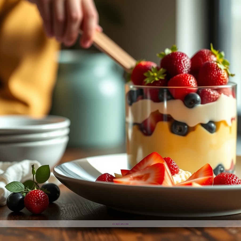 Time Required - simple fruit trifle recipe