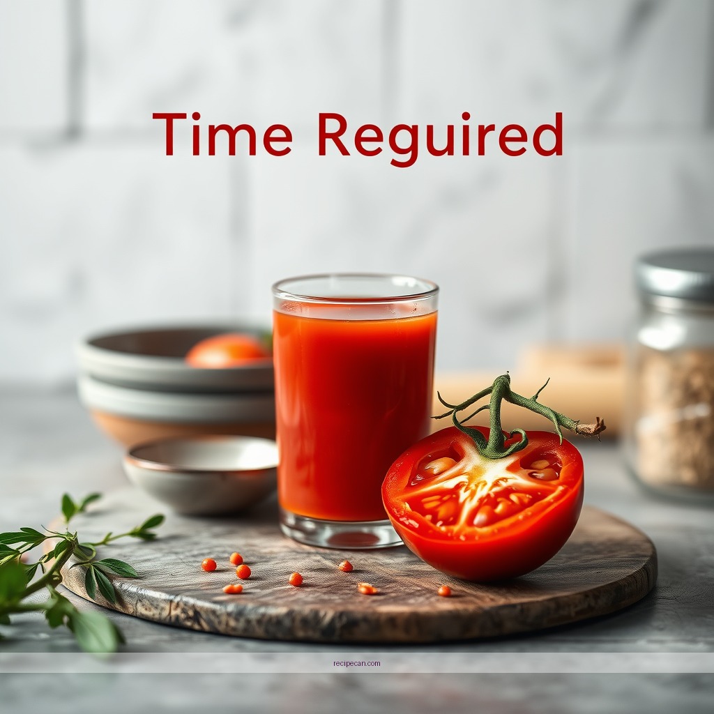 Time Required - tomato juice recipe