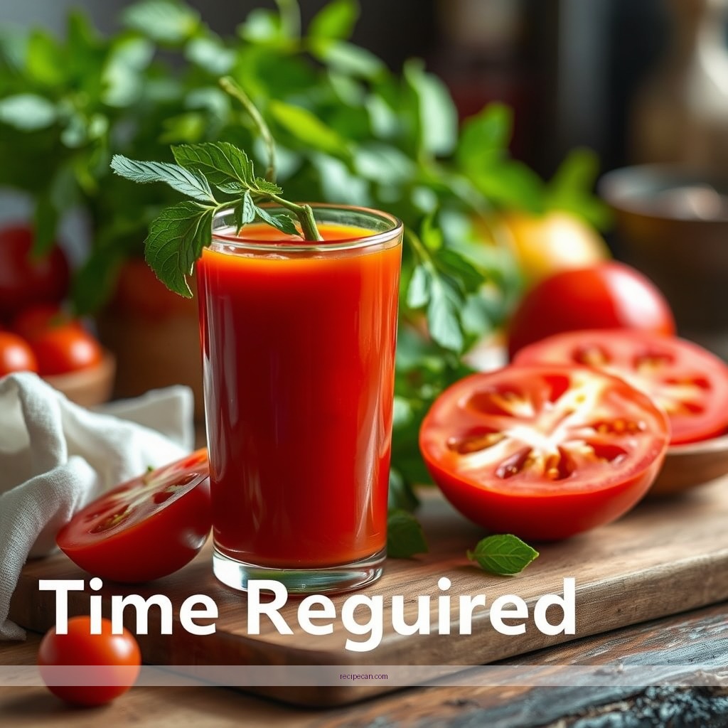 Time Required - how to make tomato juice recipe