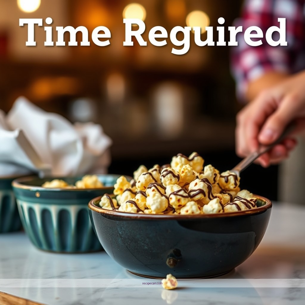 Time Required - chocolate drizzled popcorn recipe