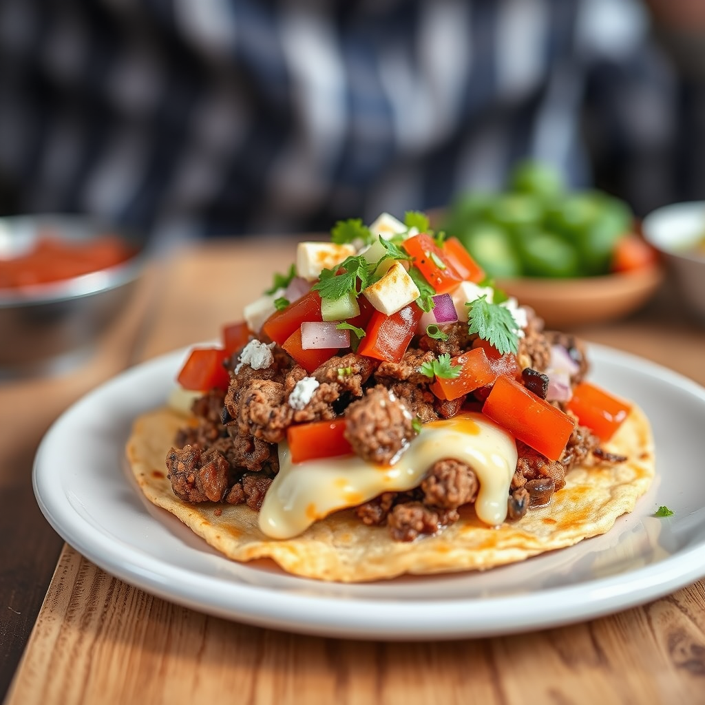 Toppings - nacho recipe with ground beef