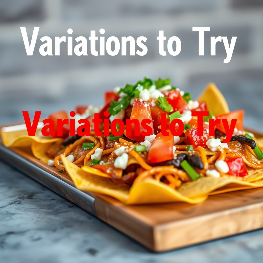 Variations - loaded nacho recipe