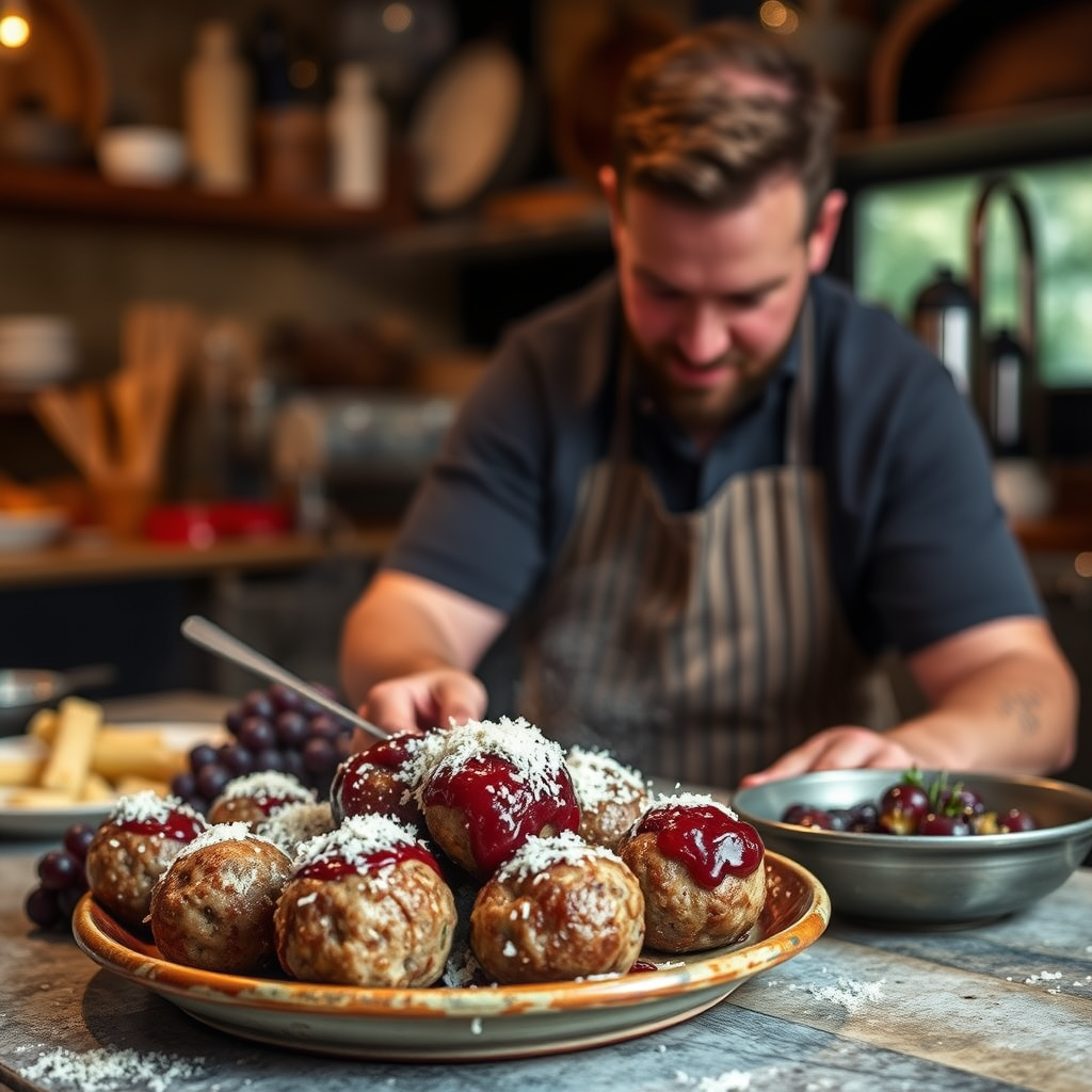 Warning Signs - meatball recipe with grape jam