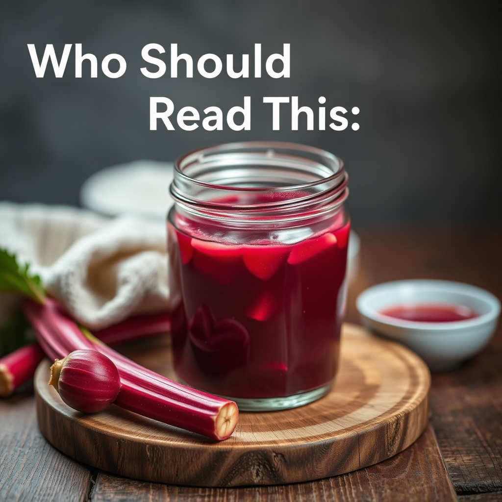 Who Should Read This - rhubarb jam recipe