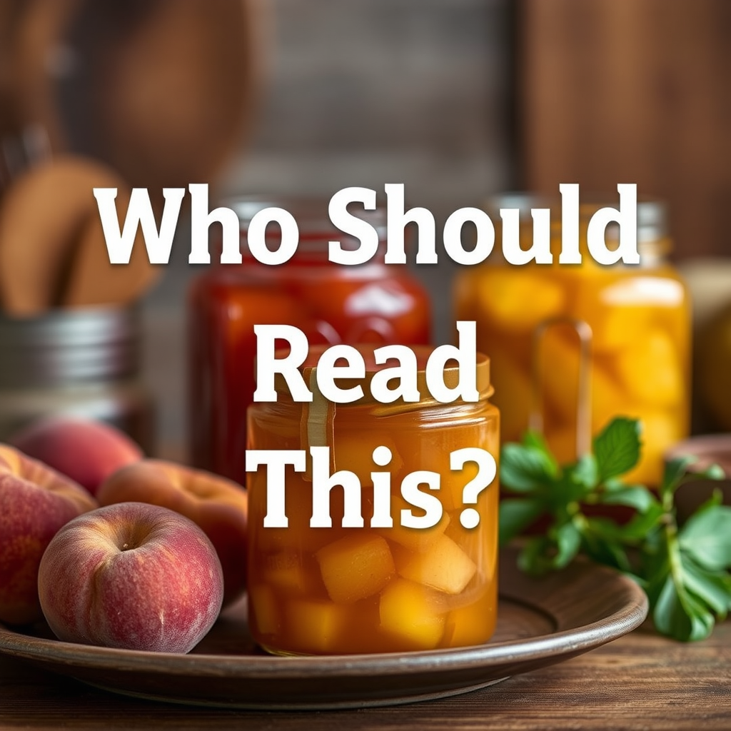 Who Should Read This - peach jam recipe for canning