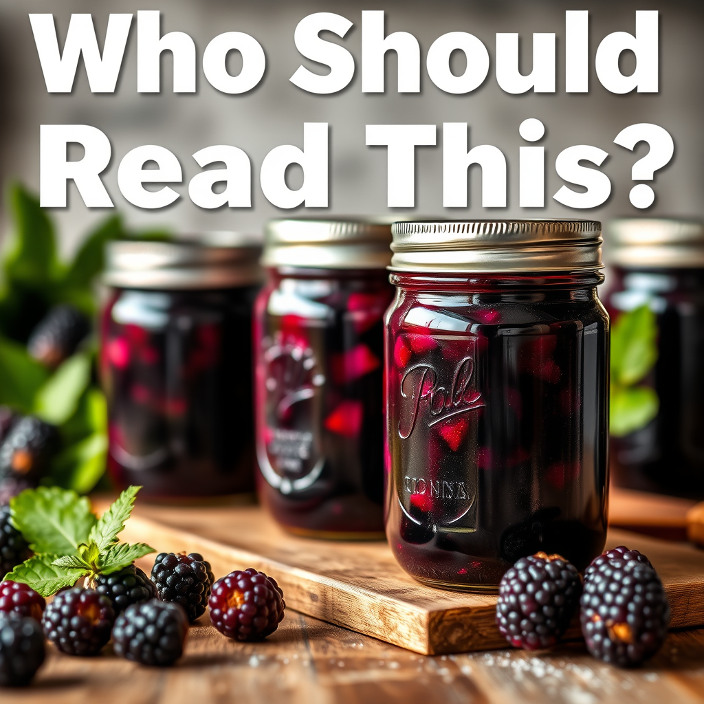 Who Should Read This - blackberry jam recipe canning