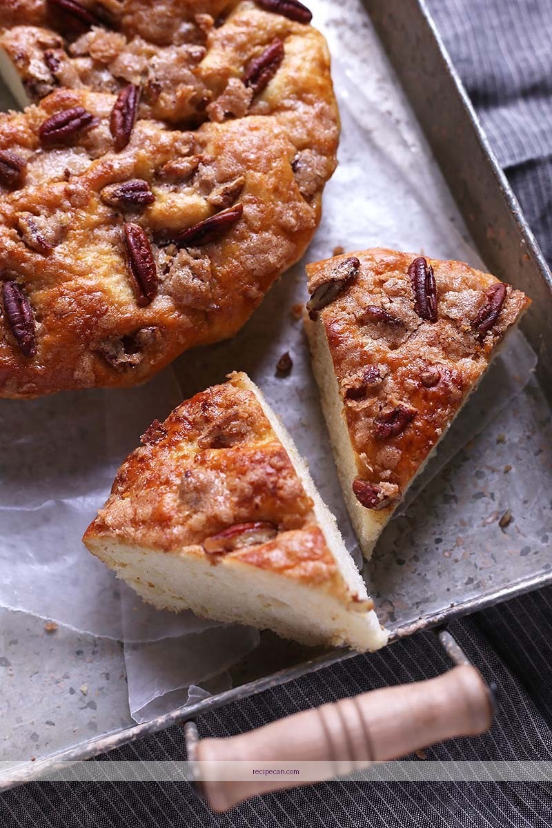 Yeast Coffee Cake Baking Process Step-By-Step Ingredients Delicious Yeast Coffee Cake - yeast coffee cake recipe