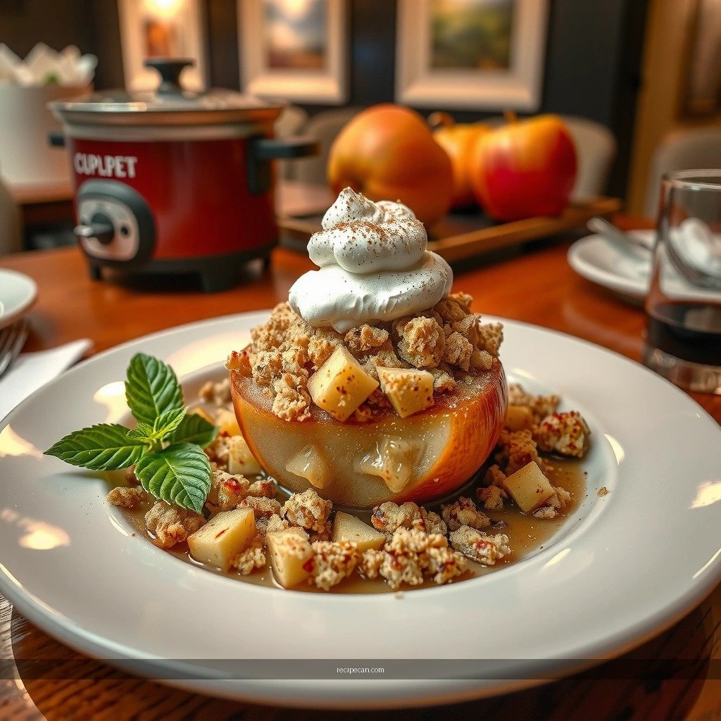 Apples - apple crumble slow cooker recipe