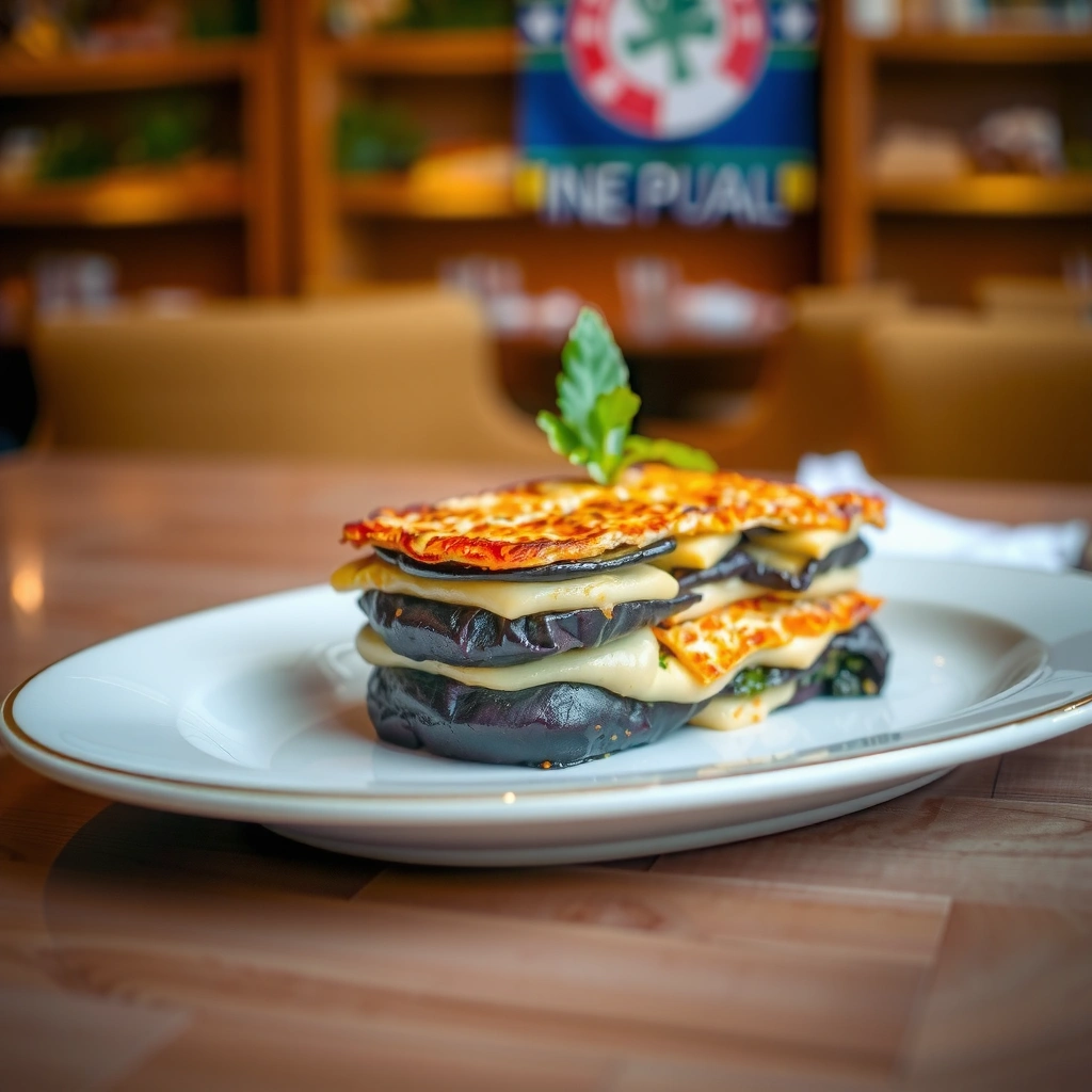 Aubergine Layers - aubergine lasagna recipe