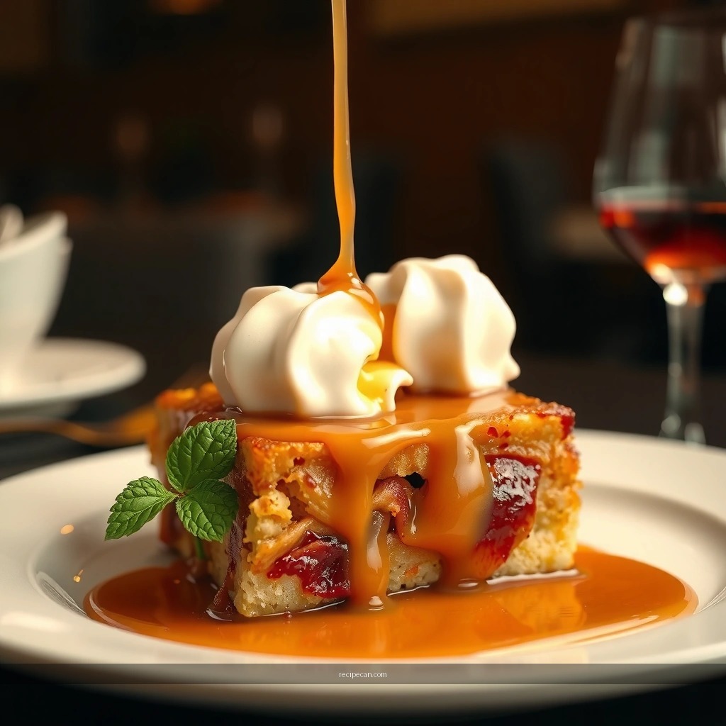 Bake Until Custardy - recipe for bread pudding with caramel sauce