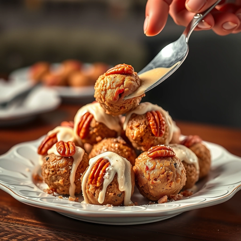 Baking - recipe pecan pie balls