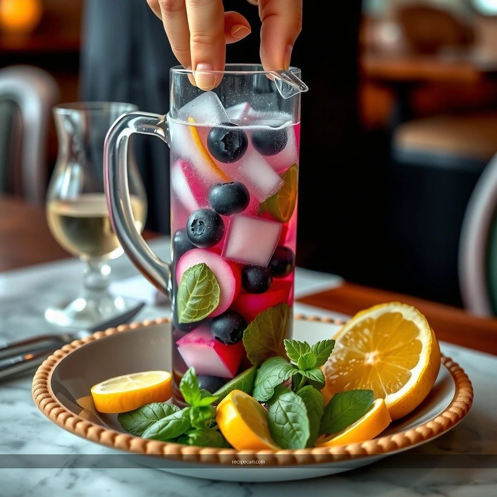 Balance - blueberry mojito pitcher recipe