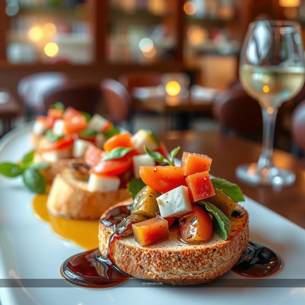Balsamic Glaze - bruschetta recipe with balsamic glaze