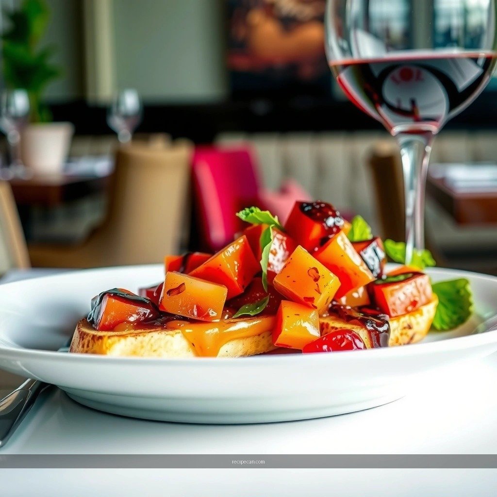 Balsamic Vinegar Glaze - bruschetta recipe with balsamic vinegar