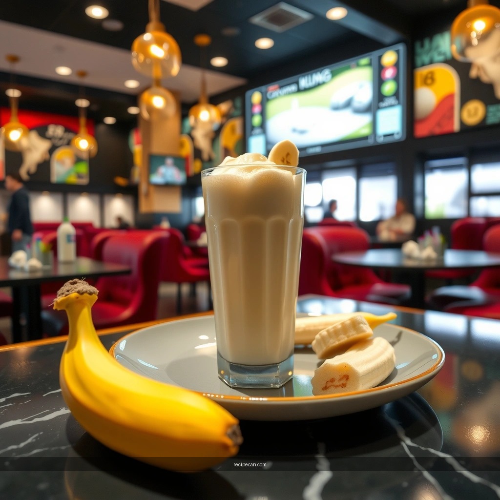 Banana Milkshake - easy banana milkshake recipe