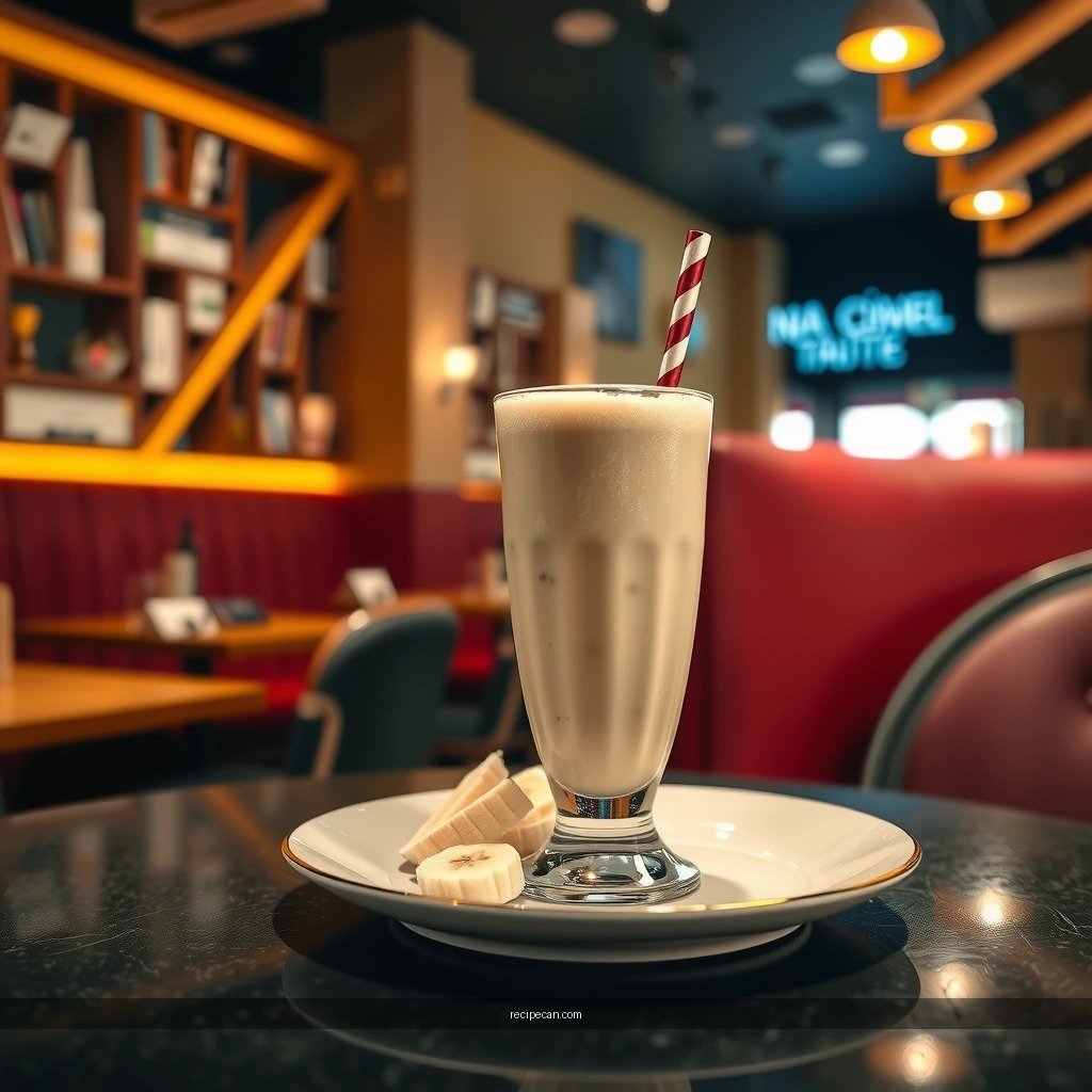 Banana Milkshake - simple banana milkshake recipe