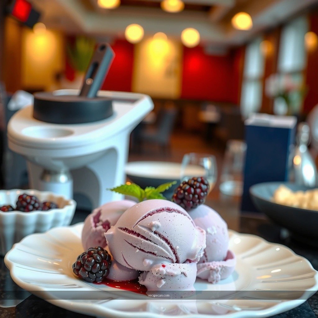 Blackberry Base - blackberry ice cream recipe with ice cream maker