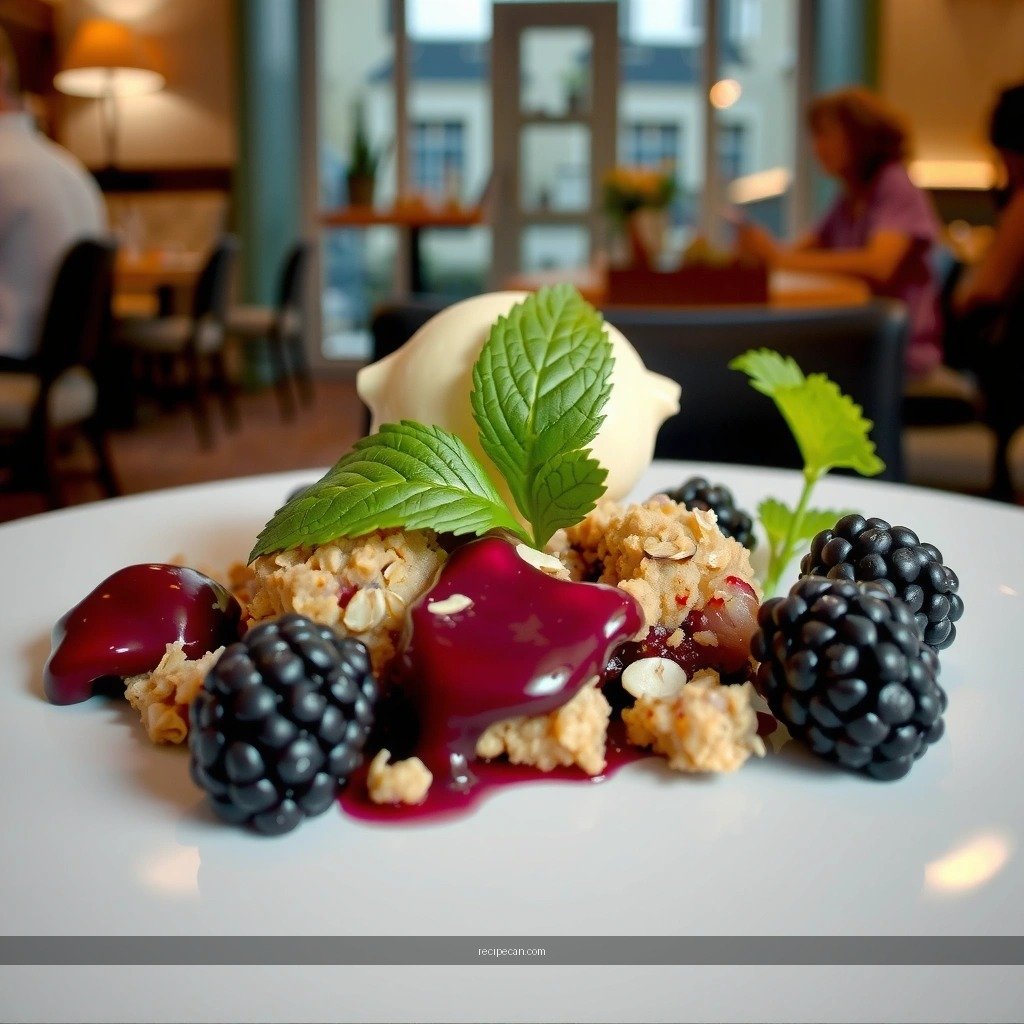 Blackberry Crumble - blackberry crumble recipe with oats