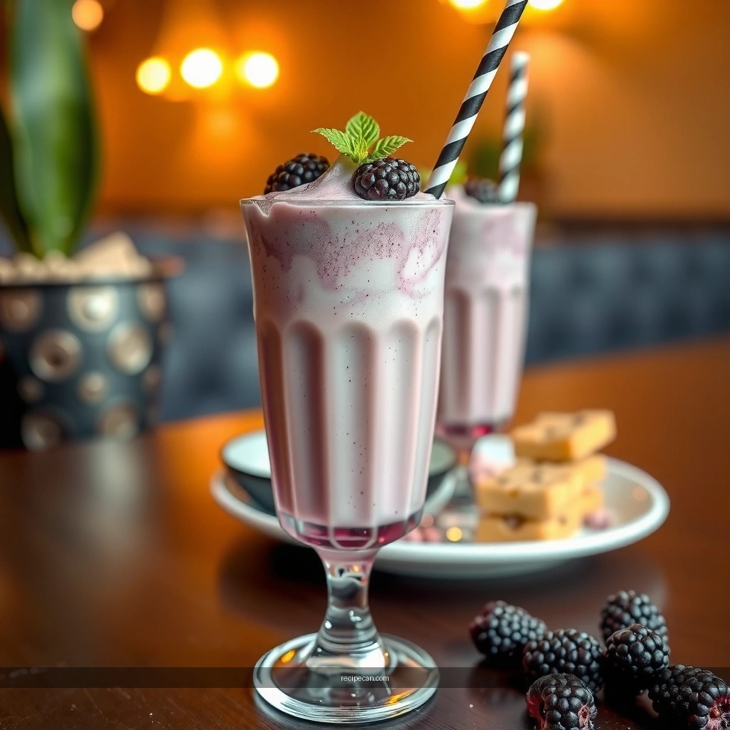 Blackberry Milkshake - blackberry milkshake recipe