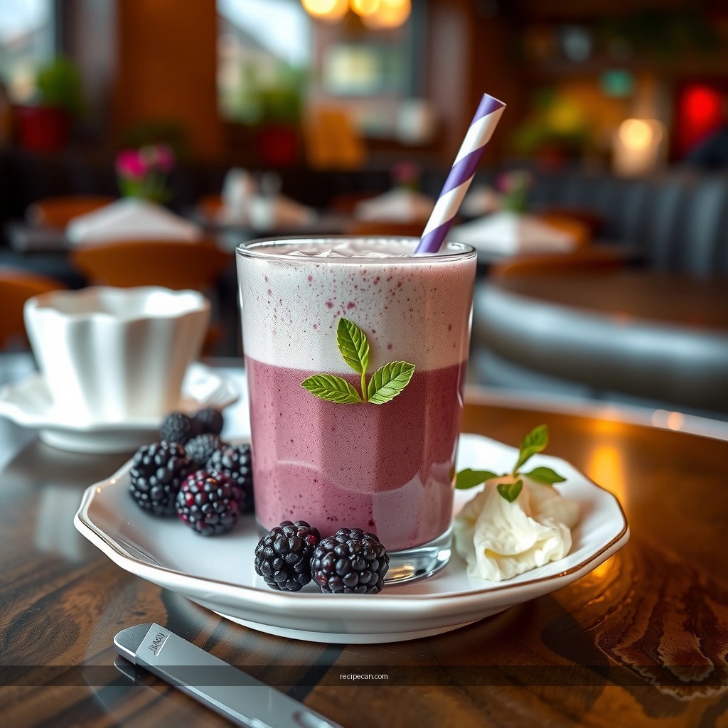 Blackberry Milkshake - blackberry milkshake recipe