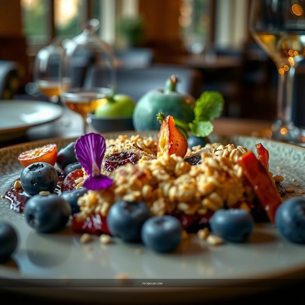 Blueberries - blueberry rustic crumble recipe with oats