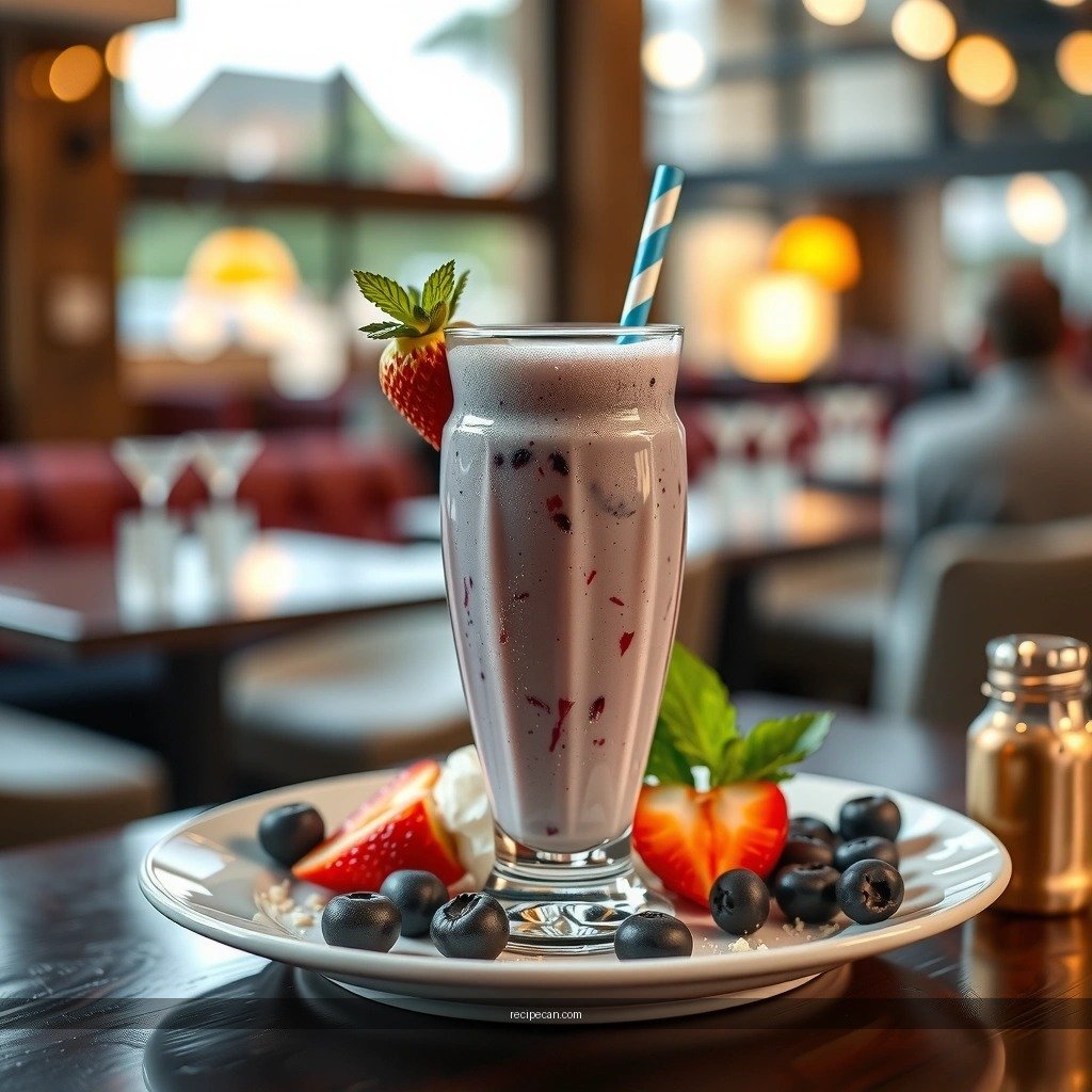 Blueberry Milkshake - recipe for blueberry milkshake
