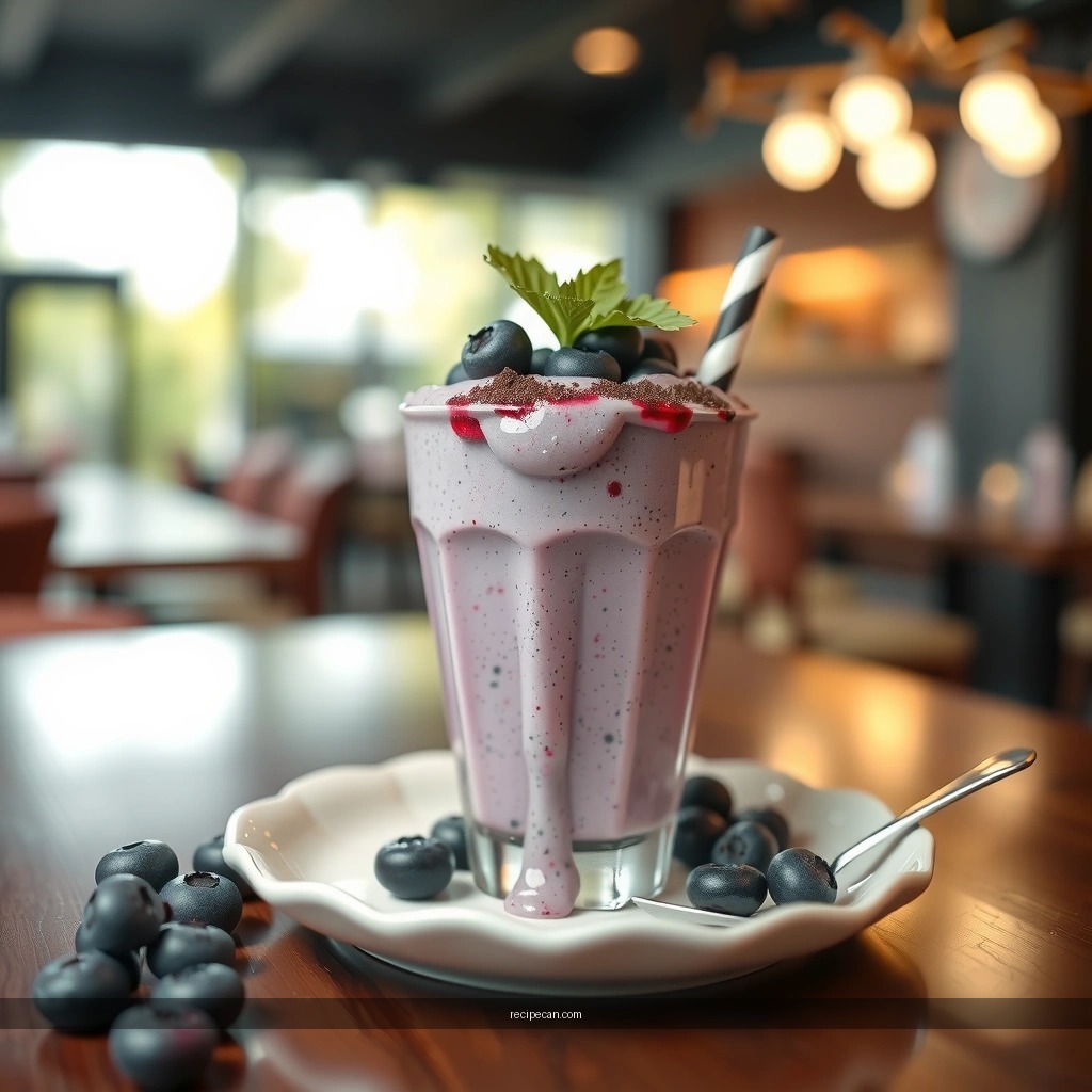 Blueberry Milkshake - blueberry milkshake recipe
