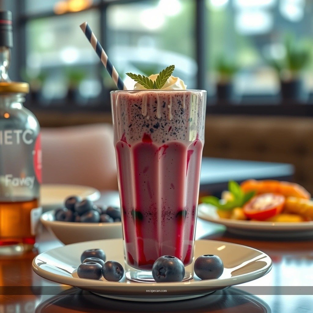Blueberry Milkshake - recipe for blueberry milkshake
