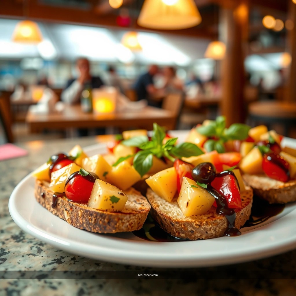 Bread - bruschetta recipe with balsamic glaze