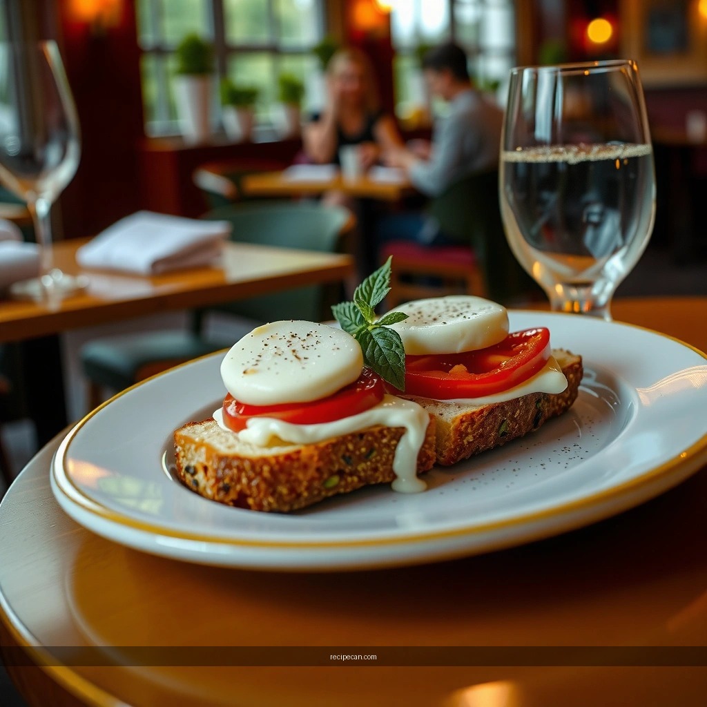 Bread - bruschetta with mozzarella cheese recipe