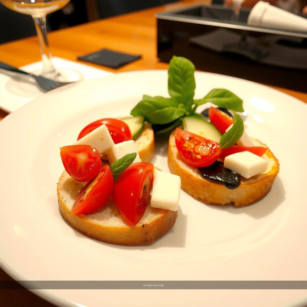 Bread - bruschetta and cheese recipe