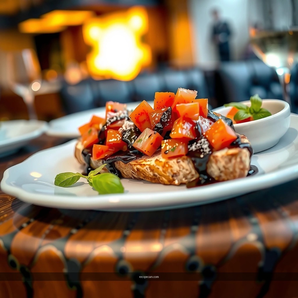 Bread - bruschetta with balsamic glaze recipe