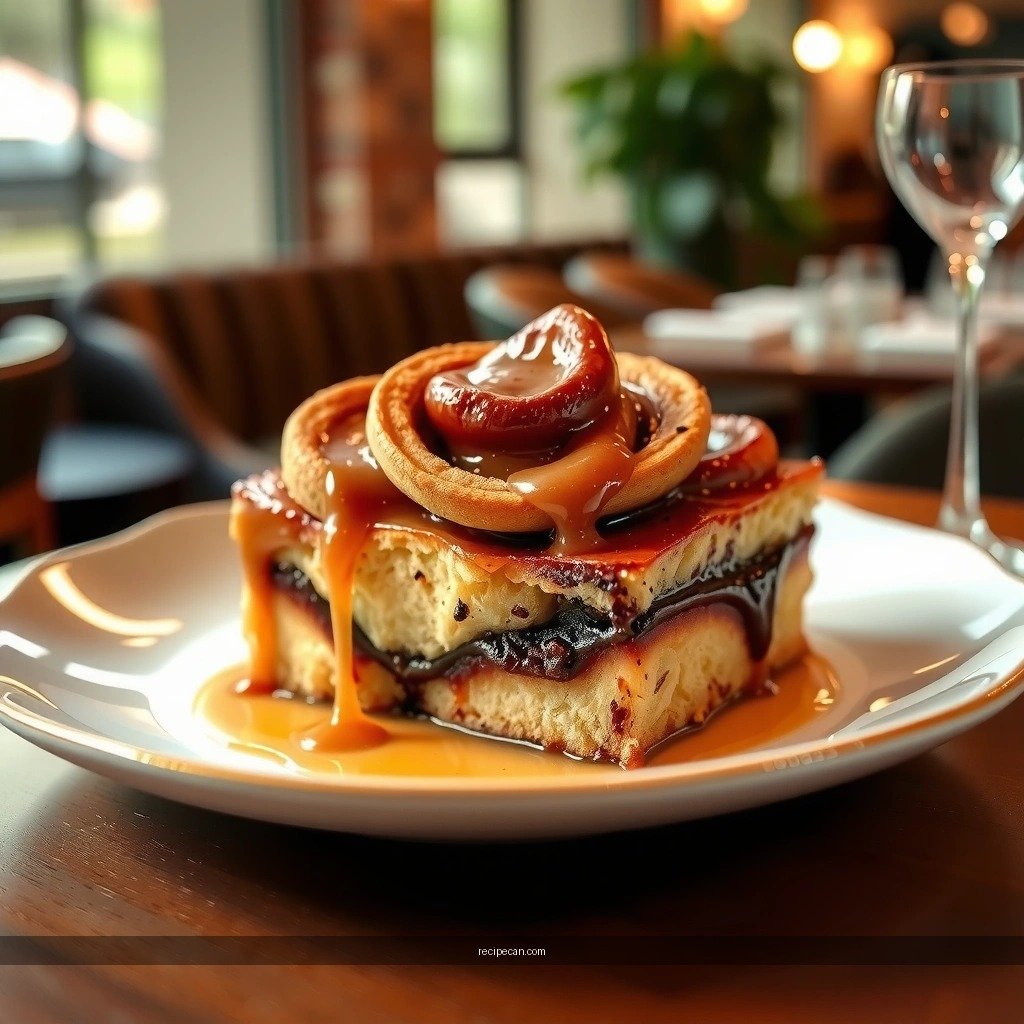 Bread and Cinnamon Layers - cinnamon bun bread pudding recipe