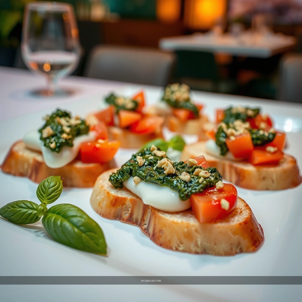 Bruschetta - bruschetta with pesto recipe
