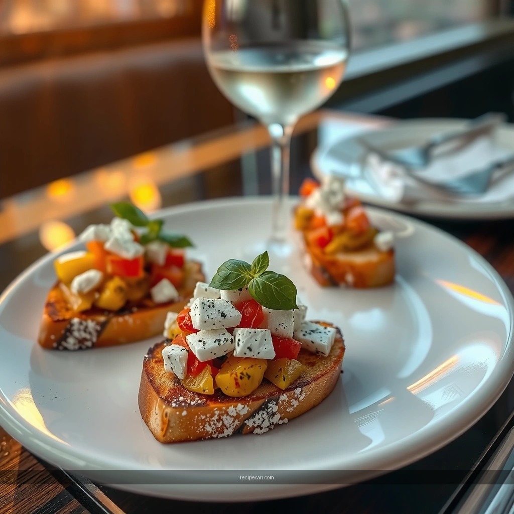 Bruschetta - bruschetta recipe with feta cheese