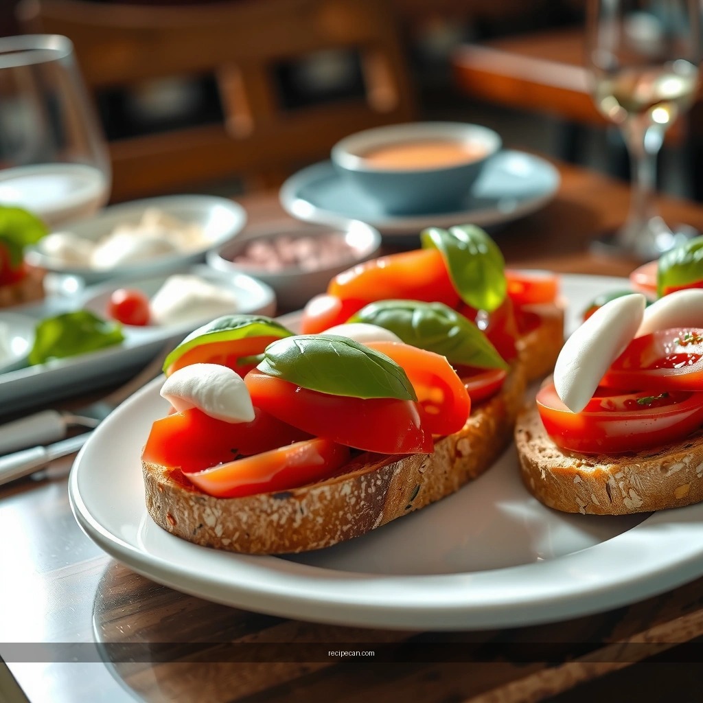 Bruschetta - recipe for bruschetta caprese