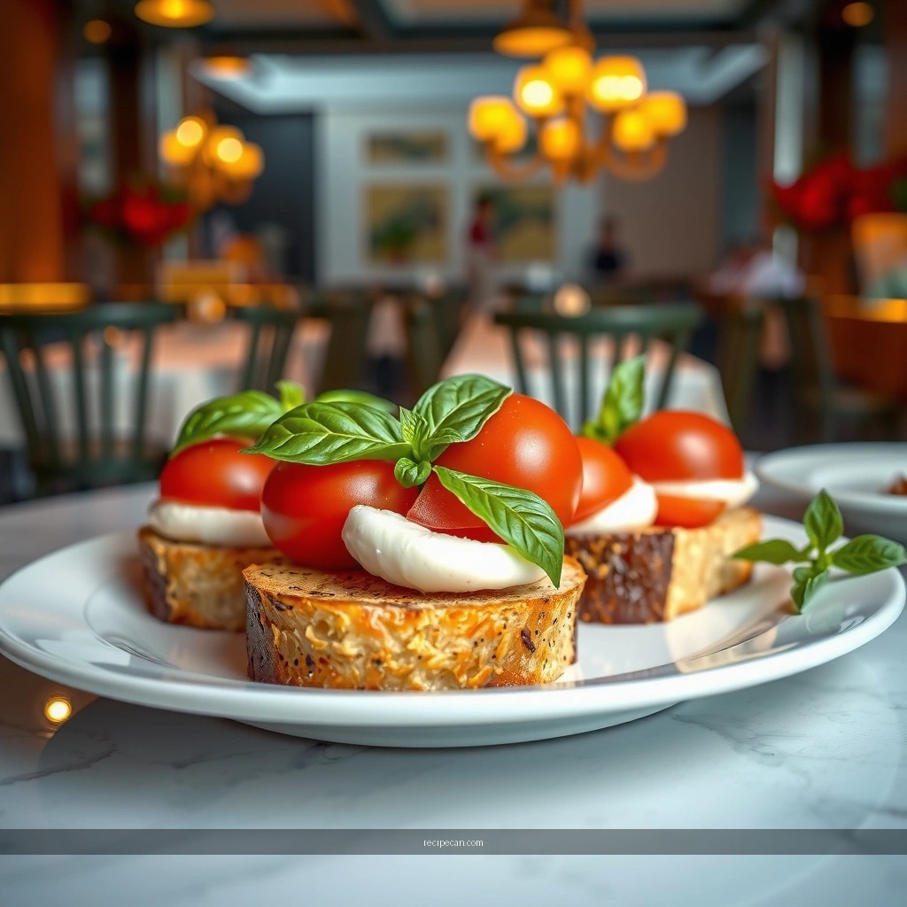 Bruschetta Caprese - recipe for bruschetta caprese