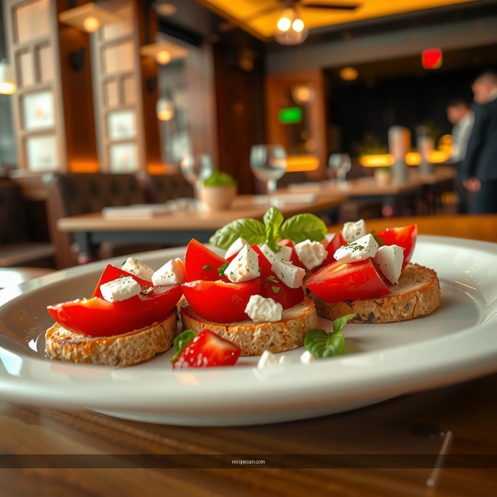 Bruschetta with Feta Cheese - bruschetta recipe with feta cheese