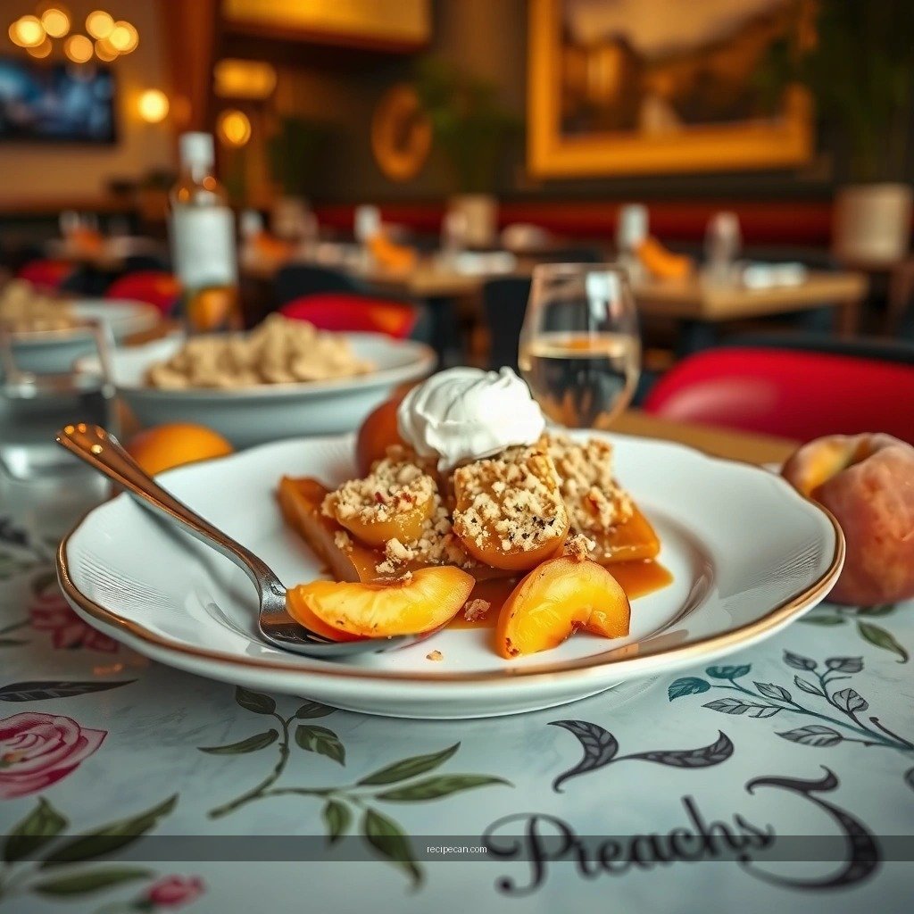 Canned Peaches - peach crumble recipe with canned peaches