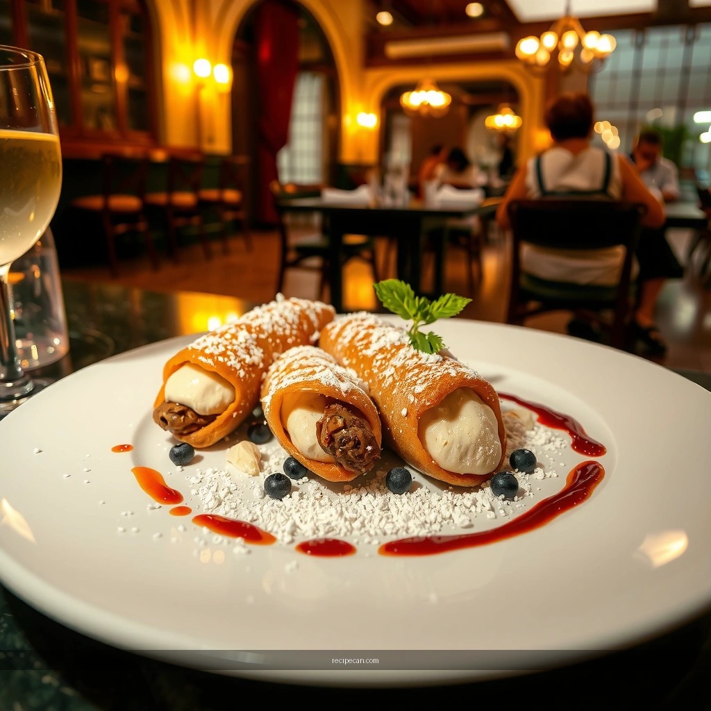 Cannoli - italian dessert cannoli recipe